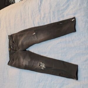 Lucky Brand Brooke Legging Jeans faded destroyed black size 12/31